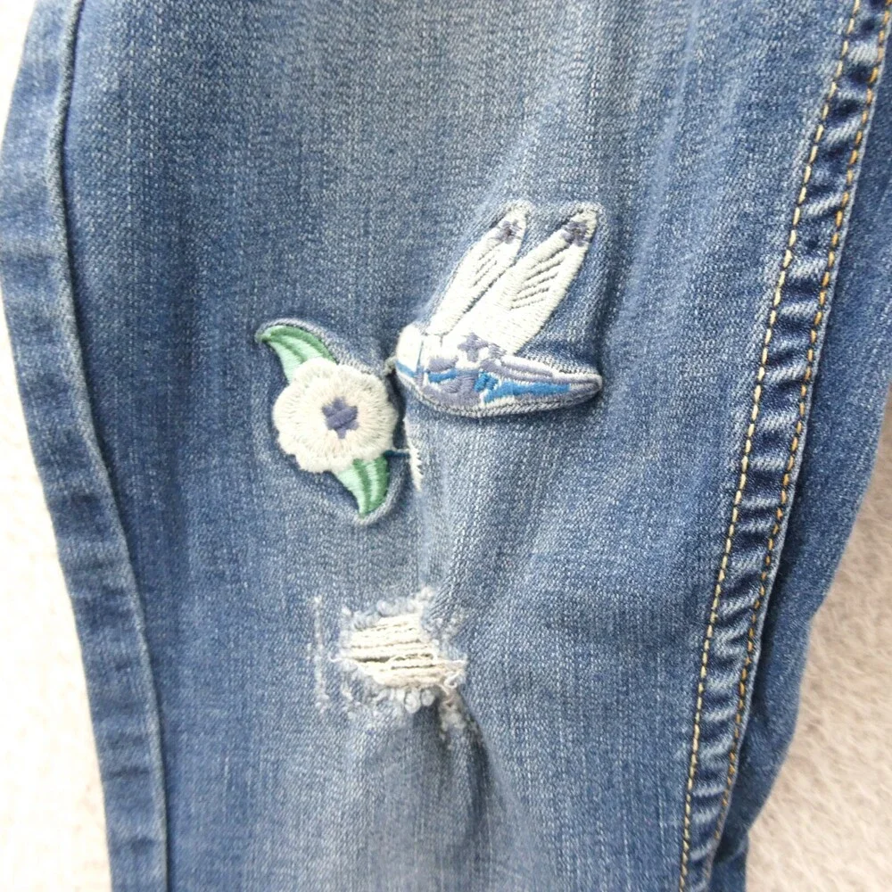 Levis 711 Jeans 16 Reg Girls 28 x 30 Skinny Leg Floral Nature Distressed‎ Youth